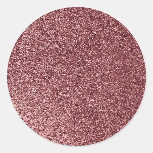 roos roze goudglitter sparren achtergrond ronde sticker (Voorkant)