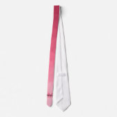 Roos roze gradiënt geometrie mesh patroon Monogram Stropdas (Achterkant)