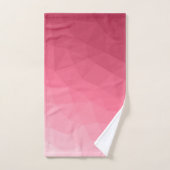 Roos roze gradiënt geometrisch maaspatroon bad handdoek (Handdoek)