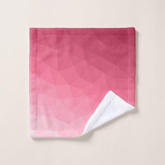 Roos roze gradiënt geometrisch maaspatroon bad handdoek (Wasdoekje)
