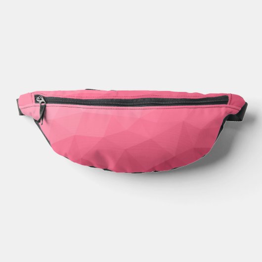 Roos roze gradiënt geometrisch maaspatroon heuptasje (Liggend)