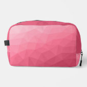 Roos roze gradiënt geometrisch maaspatroon toilettasje (Voorkant)
