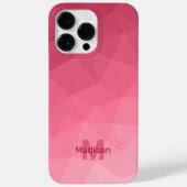 Roos roze gradiënt Geometrische maanpatronen Monog Case-Mate iPhone Case (Achterkant)