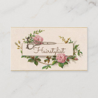  roos roze haarstylist floraal visitekaartje