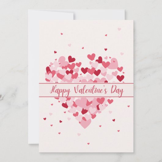Roos Roze Happy Valentijnsdag Kaart (Voorkant)