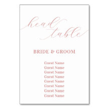 Roos Roze Hoofd Tafel Bruiloft Zitting Grafiek