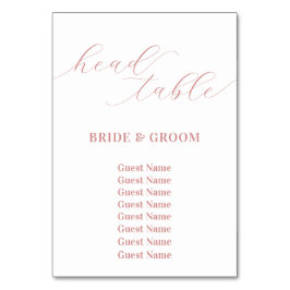 Roos Roze Hoofd Tafel Bruiloft Zitting Grafiek Kaart