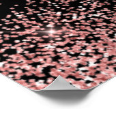 Roos Roze Jurk Faux Glitter Sweet 16 Welkom Poster (Hoek)