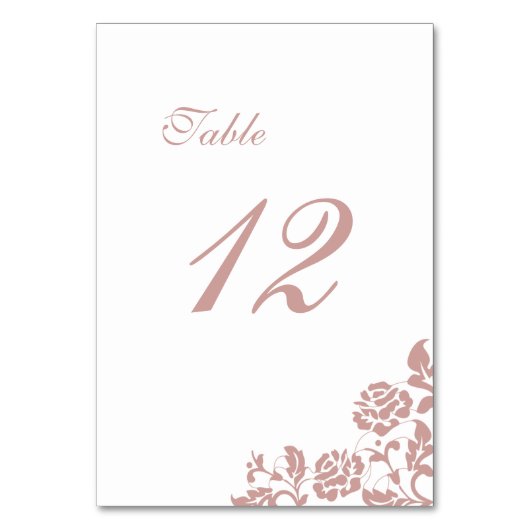  Roos Roze kant bruiloft Kaart (Achterkant)