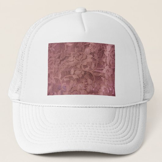 Roos Roze kant Trucker Pet (Voorkant)