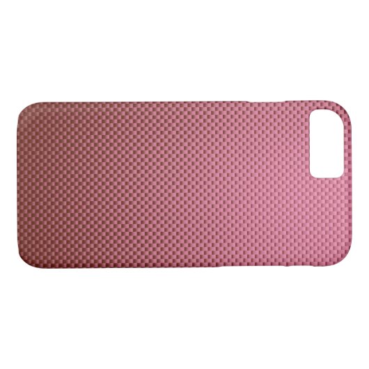 Roos roze koolstofvezel gepatterd Case-Mate iPhone case (Achterkant (Horizontaal))