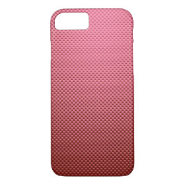 Roos roze koolstofvezel gepatterd iPhone 8/7 hoesje