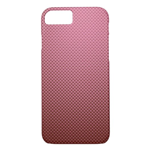 Roos roze koolstofvezel gepatterd Case-Mate iPhone case (Achterkant)