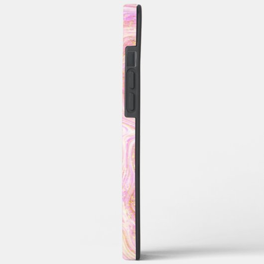 Roos Roze kwartsmarmer en goud Case-Mate iPhone Case (Achterkant / Links)
