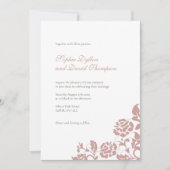 Roos roze lace trekken bruiloft Kaart (Voorkant)