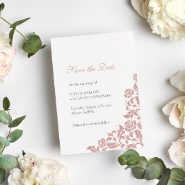 Roos roze lace trekken bruiloft Save The Date