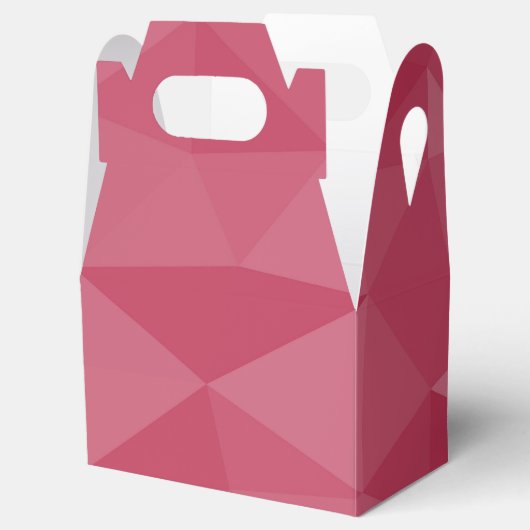 Roos roze licht geometrisch maaspatroon bedankdoosjes (Geopend)