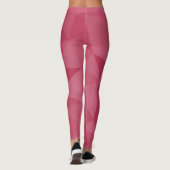 Roos roze licht geometrisch maaspatroon leggings (Achterkant)