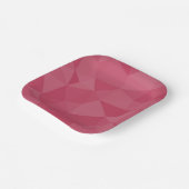 Roos roze licht geometrisch maaspatroon papieren bordje (Gebogen)
