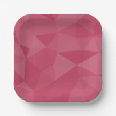Roos roze licht geometrisch maaspatroon papieren bordje (Voorkant)