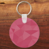 Roos roze licht geometrisch maaspatroon sleutelhanger (Voorkant)