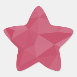 Roos roze licht geometrisch maaspatroon ster sticker