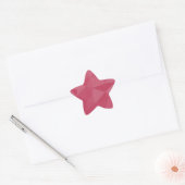 Roos roze licht geometrisch maaspatroon ster sticker (Envelop)