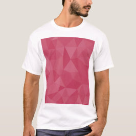 Roos roze licht geometrisch maaspatroon t-shirt
