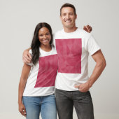 Roos roze licht geometrisch maaspatroon t-shirt (Unisex)