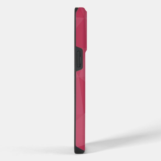 Roos roze licht geometrisch mesh patroon Aangepast iPhone Hoesje (Rechterkant)