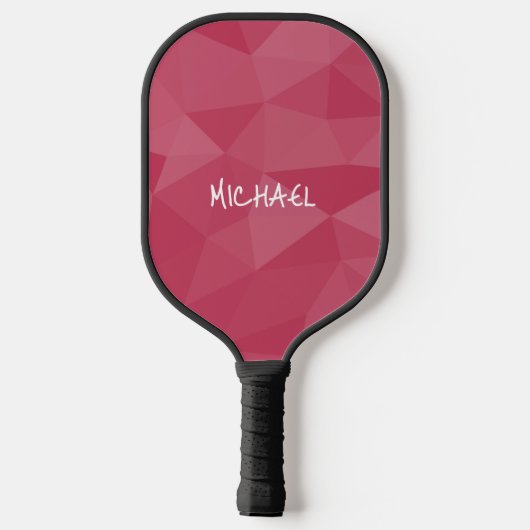Roos roze licht geometrisch mesh patroon Aangepast Pickleball Paddle (Achterkant)