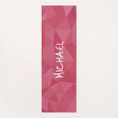 Roos roze licht geometrisch mesh patroon Aangepast Yogamat (Voorkant)
