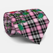  Roos - roze lichtgele Stropdas (Opgerold)