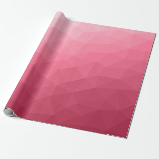 Roos roze lichtgradiënt Geometrische maanpatroon Cadeaupapier (Uitgerold)