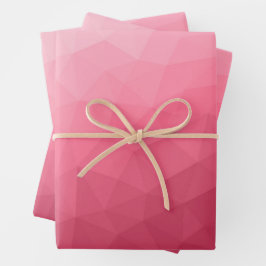 Roos roze lichtgradiënt Geometrische maanpatroon Inpakpapier Vel