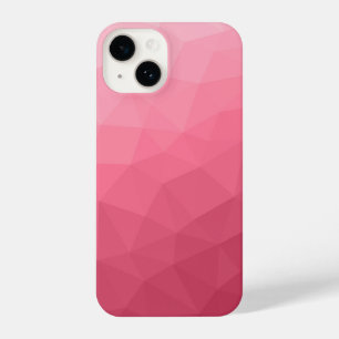 Roos roze lichtgradiënt Geometrische maanpatroon iPhone 14 Hoesje