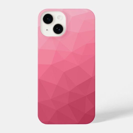 Roos roze lichtgradiënt Geometrische maanpatroon iPhone Hoesje (Achterkant)