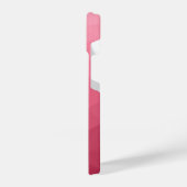 Roos roze lichtgradiënt Geometrische maanpatroon iPhone Hoesje (Linkerkant)