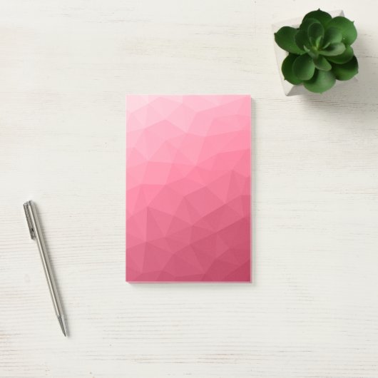 Roos roze lichtgradiënt Geometrische maanpatroon Post-it® Notes (Kantoor)