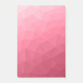 Roos roze lichtgradiënt Geometrische maanpatroon Post-it® Notes (Voorkant)