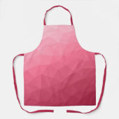 Roos roze lichtgradiënt Geometrische maanpatroon Schort (Voorkant)