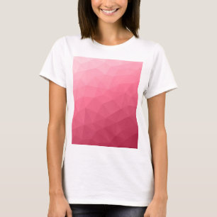Roos roze lichtgradiënt Geometrische maanpatroon T-shirt
