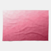 Roos roze lichtgradiënt Geometrische maanpatroon Theedoek (Horizontaal)