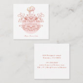 Roos Roze Lijst Bakery Baker's Logo Visitekaartje (Voorkant / Achterkant)