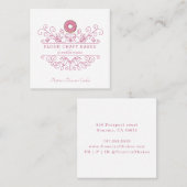 Roos Roze Lijst Bakery Baker's Logo Visitekaartje (Voorkant / Achterkant)