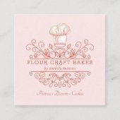Roos Roze Lijst Bakery Baker's Logo Visitekaartje (Voorkant)