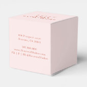 Roos Roze Lijst Bakery Baker's Takeout Bedankdoosjes (Achterkant)