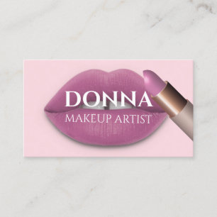 Roos Roze Lips QR Code Logo Makeup Lipstick Visitekaartje