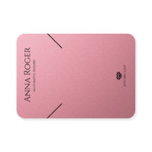 Roos Roze Logo Ketting Oorbellen Display Kaart