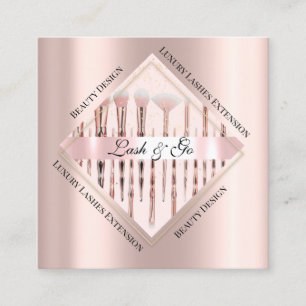 Roos Roze Makeup Artist Beauty Studio Square Busin Vierkante Visitekaartje